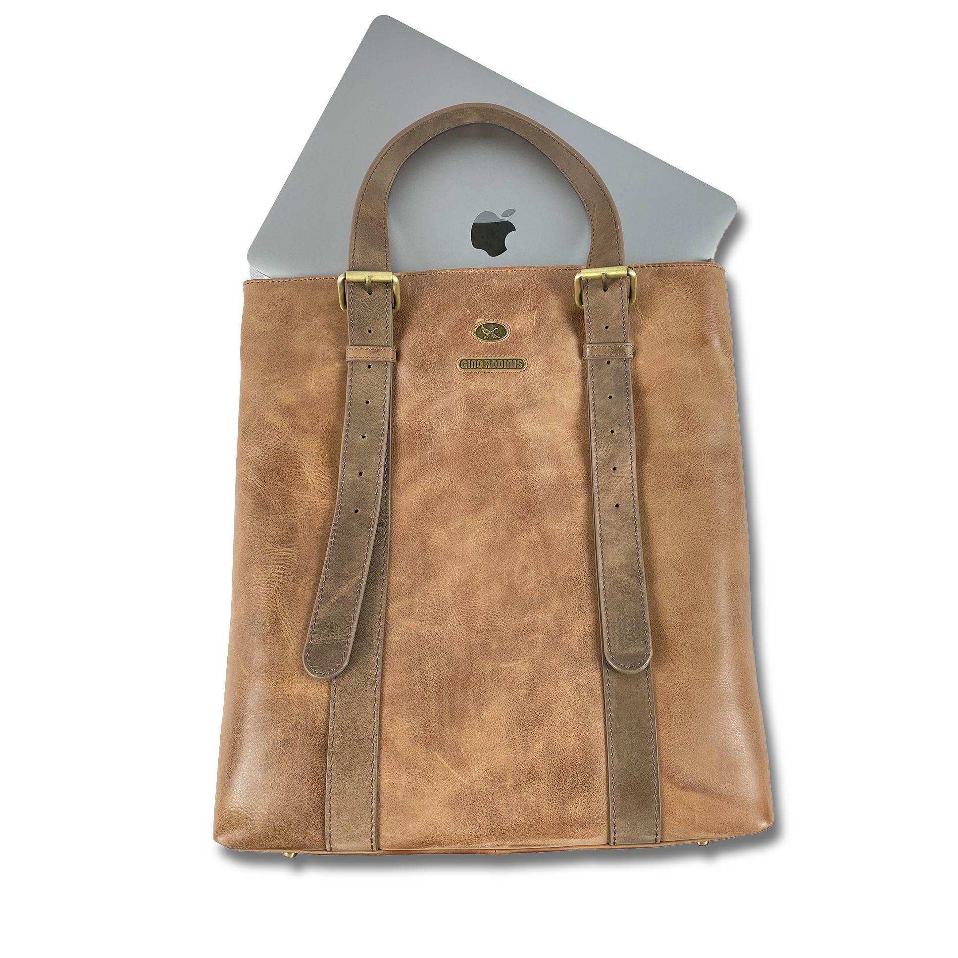 Tote Bag Gino Rodinis  2202 Tabaco/Marrón-5