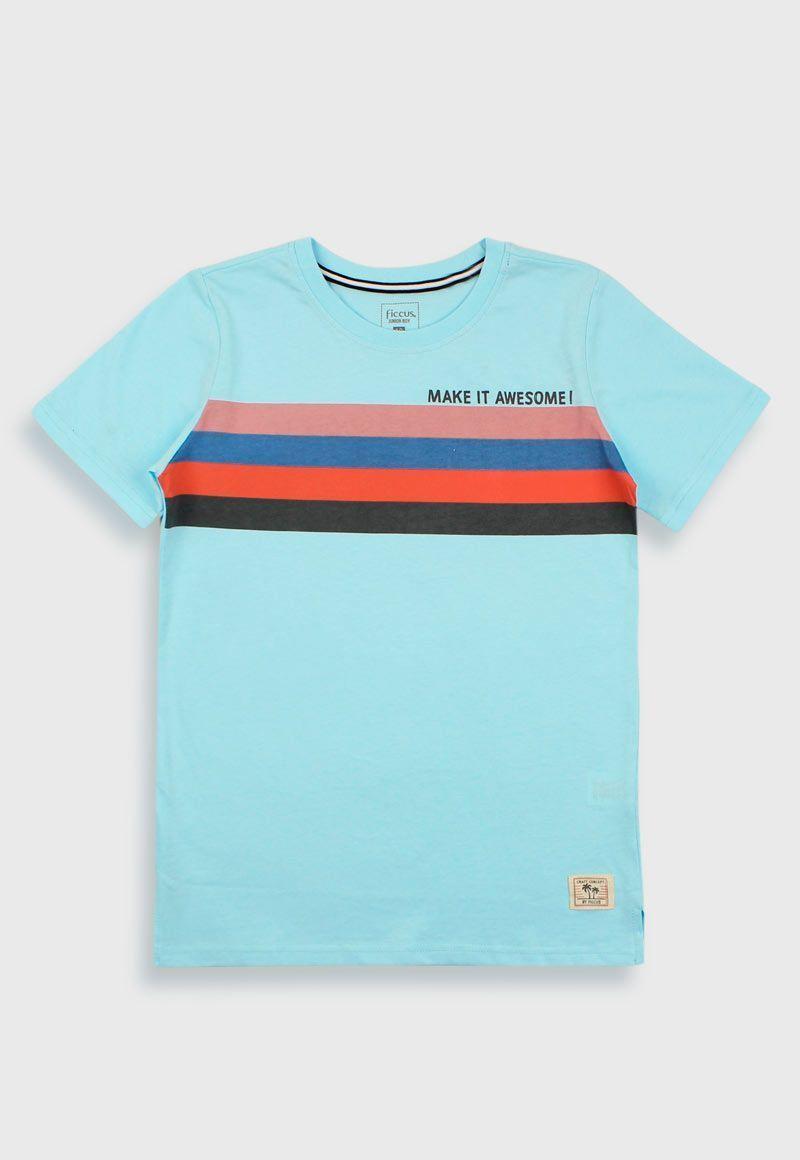 Polera junior niño franjas craft 345-0