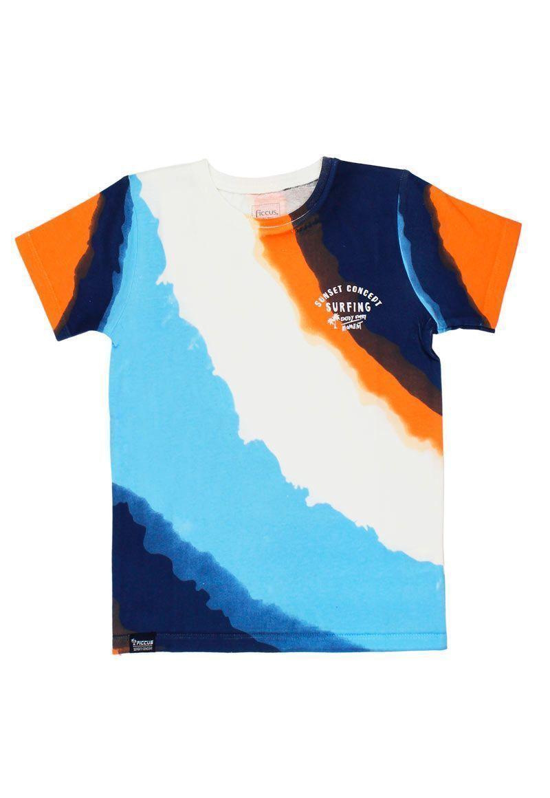 Polera Kids Niño Tie Dye Sunset Ficcus-0