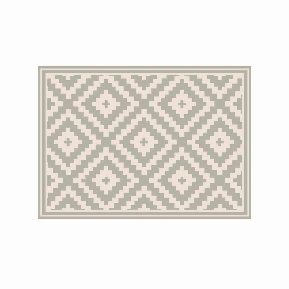 Alfombra Decorativa Baño Cocina Rombos Ceniza 50X70Cm-0