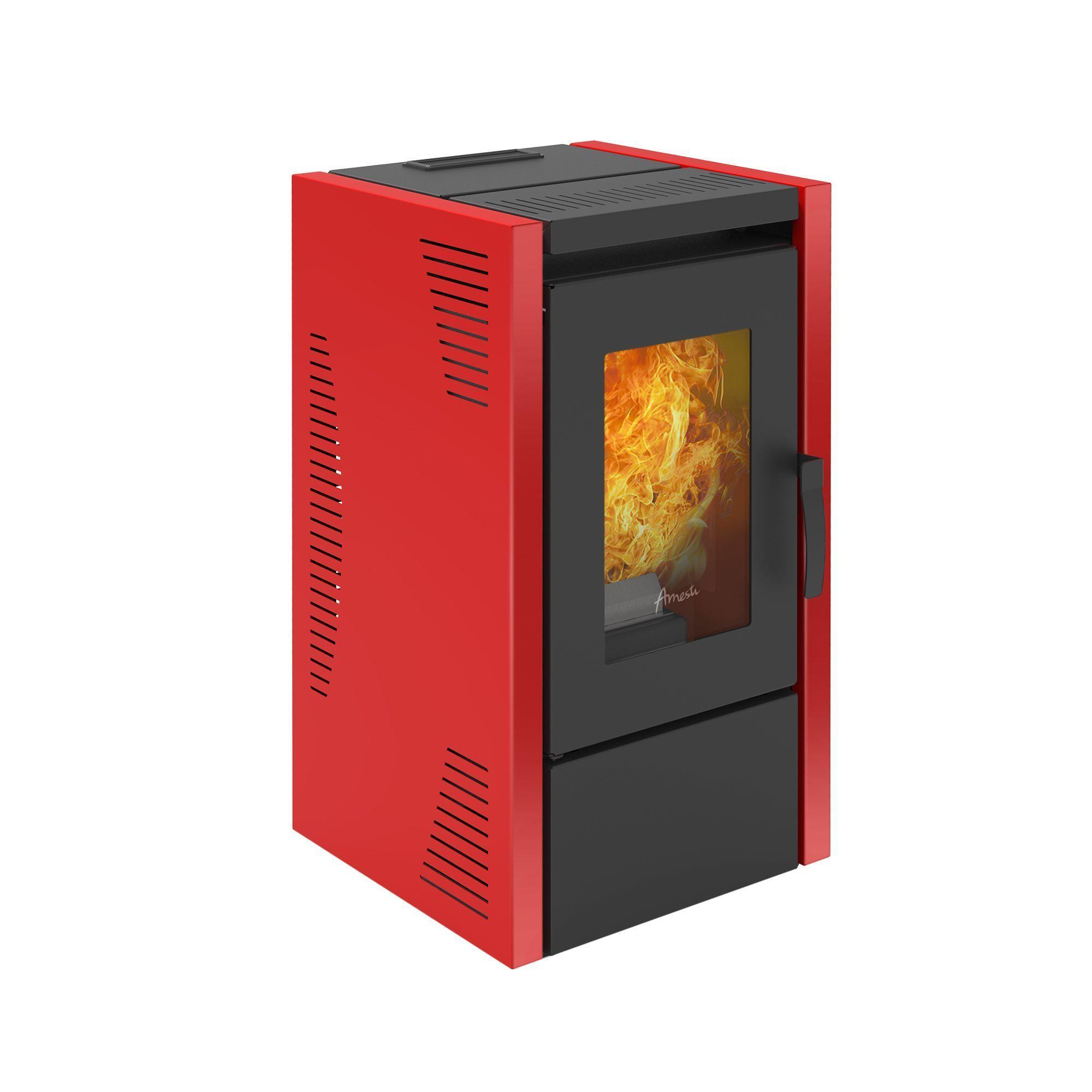 Calefactor a Pellet Amesti Italy 7100 Rojo-0