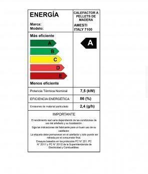 Calefactor a Pellet Amesti Italy 7100 Rojo-1