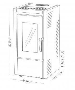 Calefactor a Pellet Amesti Italy 7100 Rojo-2