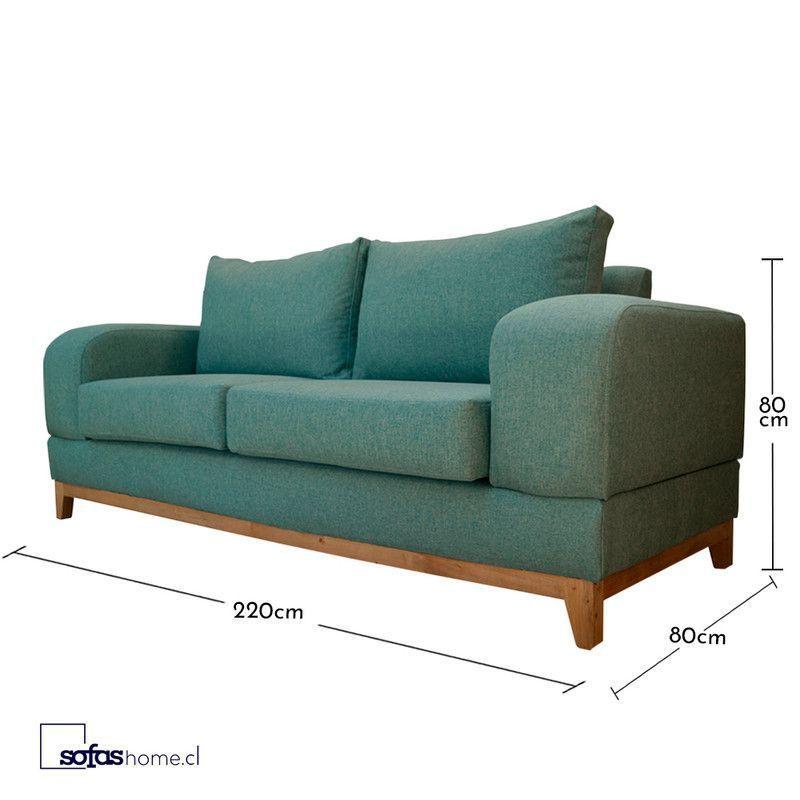 Sofá Basalto Chenille Tipo Lino Verde 3 Cuerpos-4