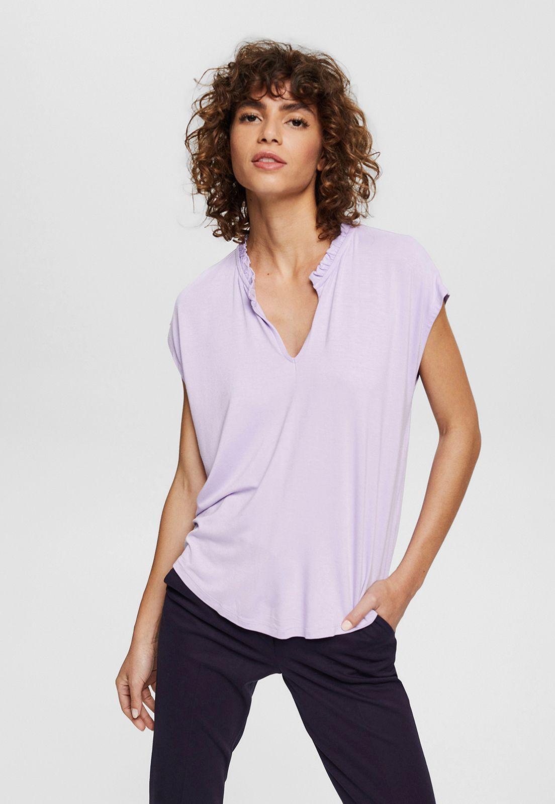 Polera Con Detalles Volantes Esprit-0