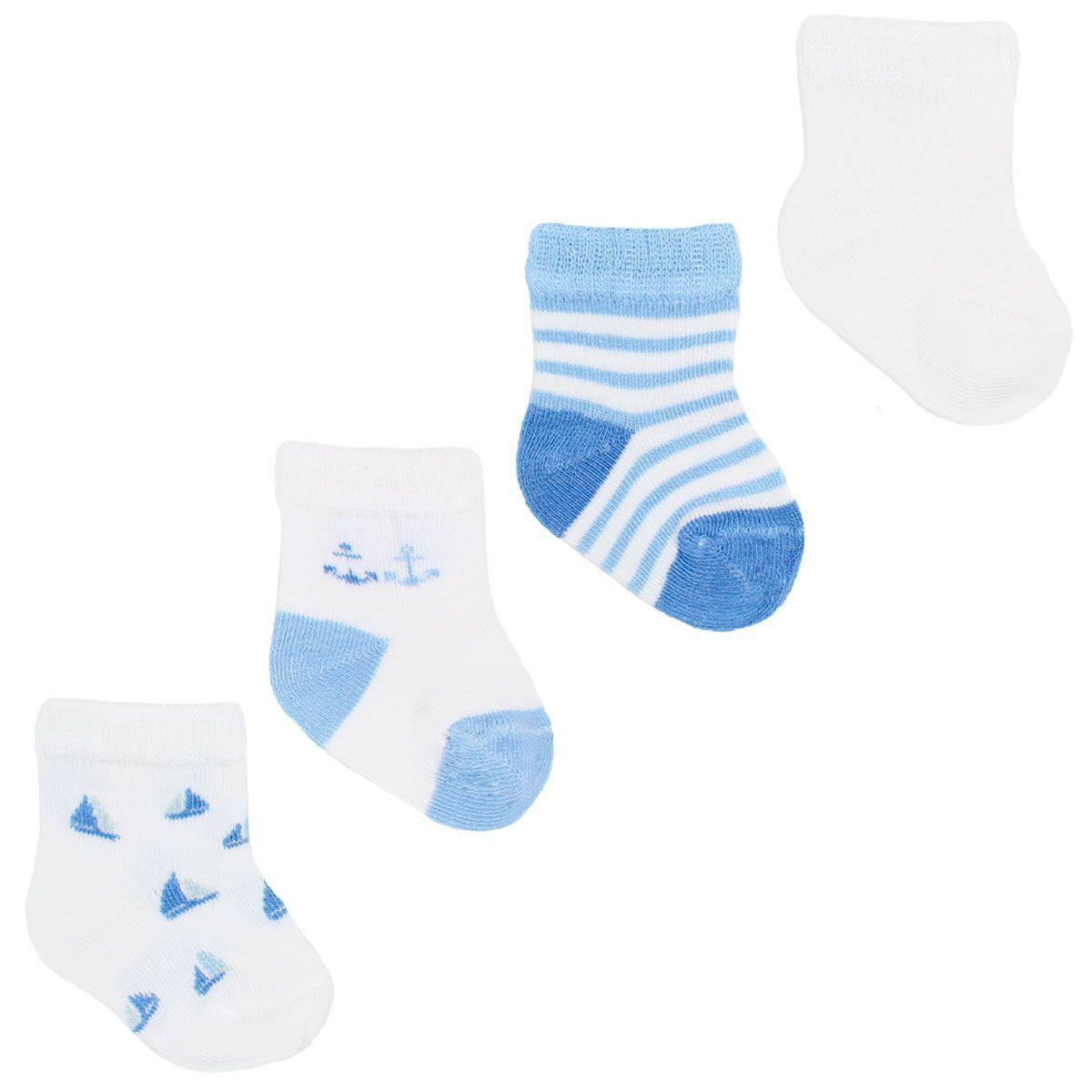 4 Pares Calcetin Bamboo 2/4 Anclas-0