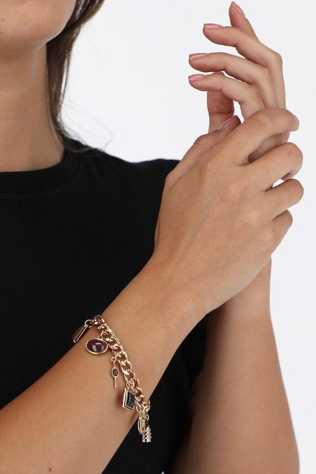 Pulsera Blanda Charms Dorada Humana-1