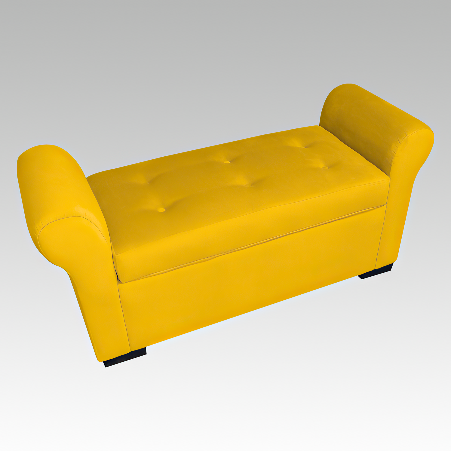 Banqueta Baúl 6 Botones Málaga amarillo-1