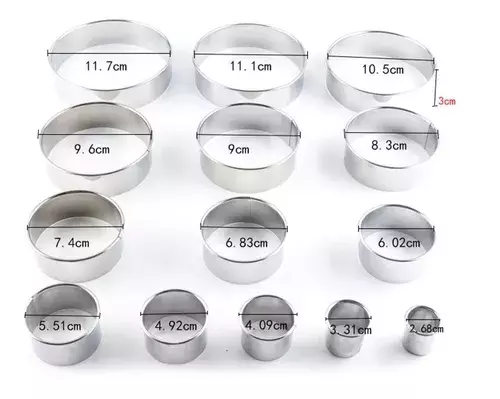 Pack X2 14 Moldes Galletas Circulo Molde De Galleta Galleta-2
