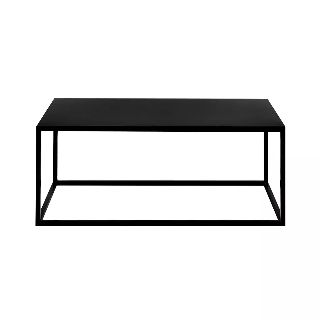 Mesa de Centro 80 Rectangular Metal Black Negra-2