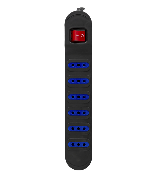 EXTENSION MULTIPLE SWITCH XT53 6 POS 3 MTS NEGRO-1