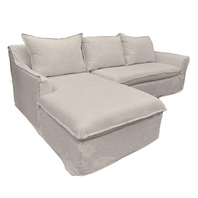 Seccional Queule Chenille Hueso 3C-2