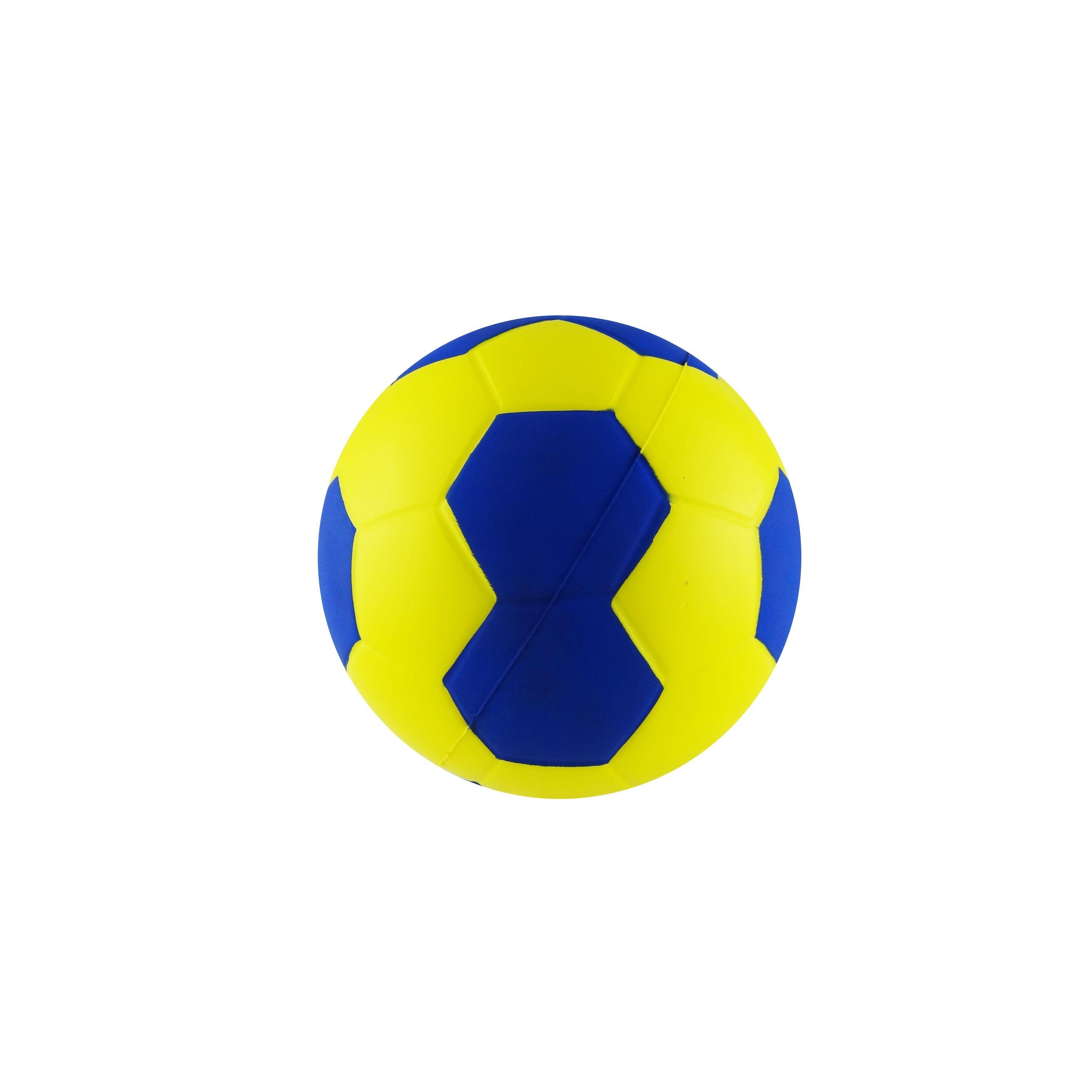 BALON ESPONJA PU.HANDBALL 6"  AMARILLO/AZUL-2