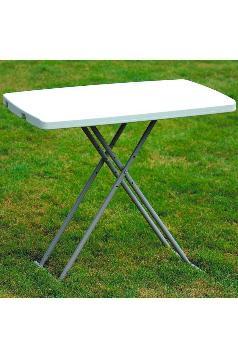 Mesa Auxiliar Plegable Terraza 73x60x60cm Blanco-5