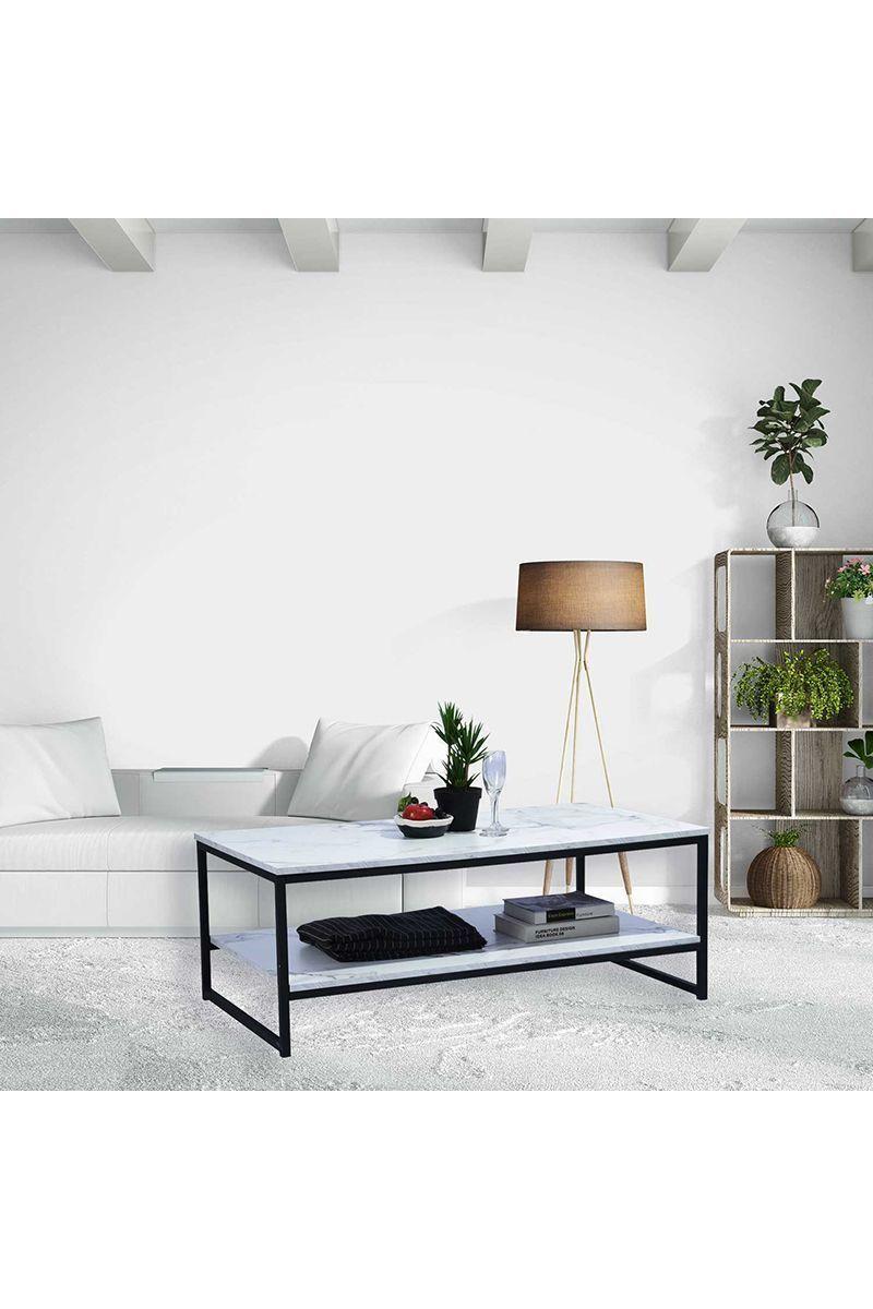 Mesa de Centro 2 Niveles Emporio Blanco-5