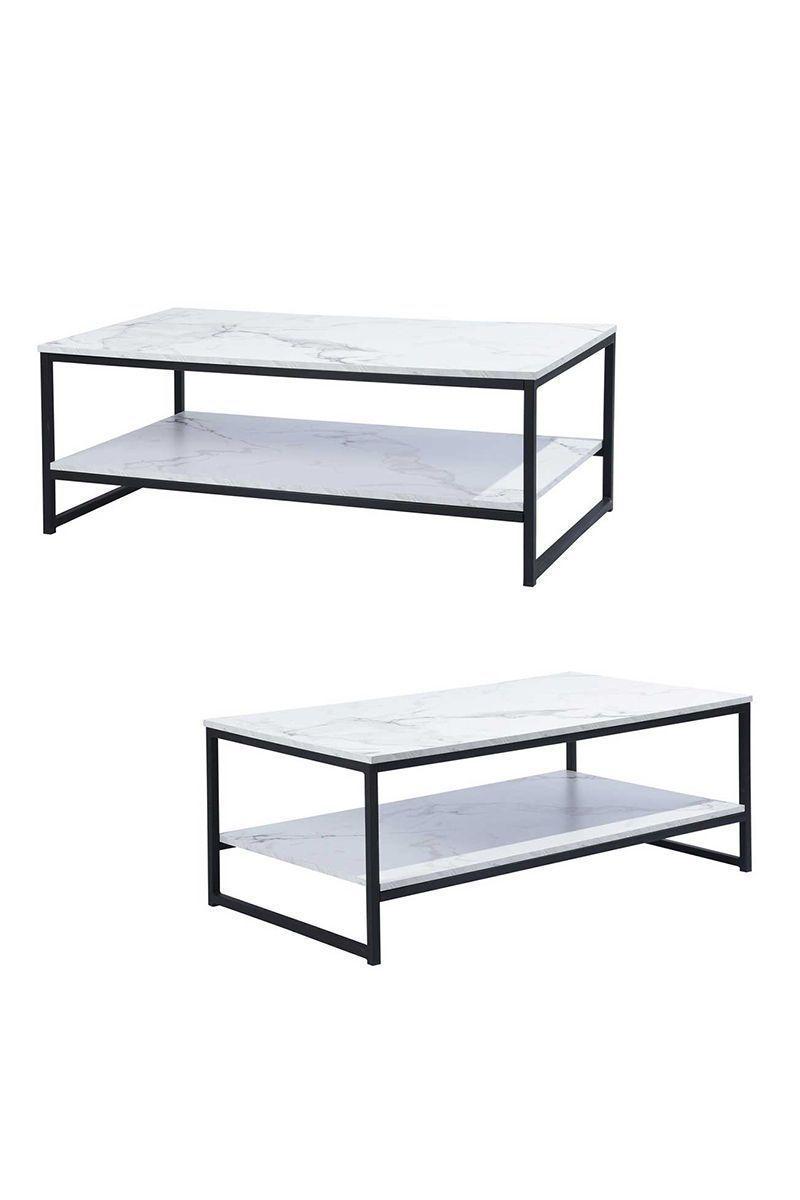 Mesa de Centro 2 Niveles Emporio Blanco-3