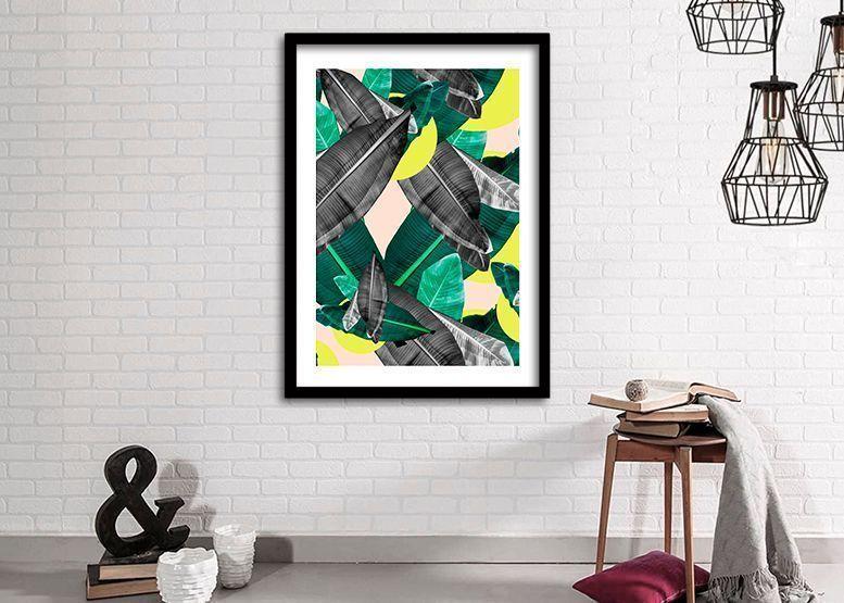 Cuadro 50x35 cm ilustración Selva amarilla-1