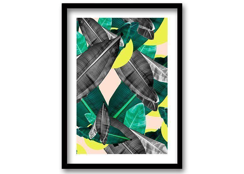 Cuadro 50x35 cm ilustración Selva amarilla-0