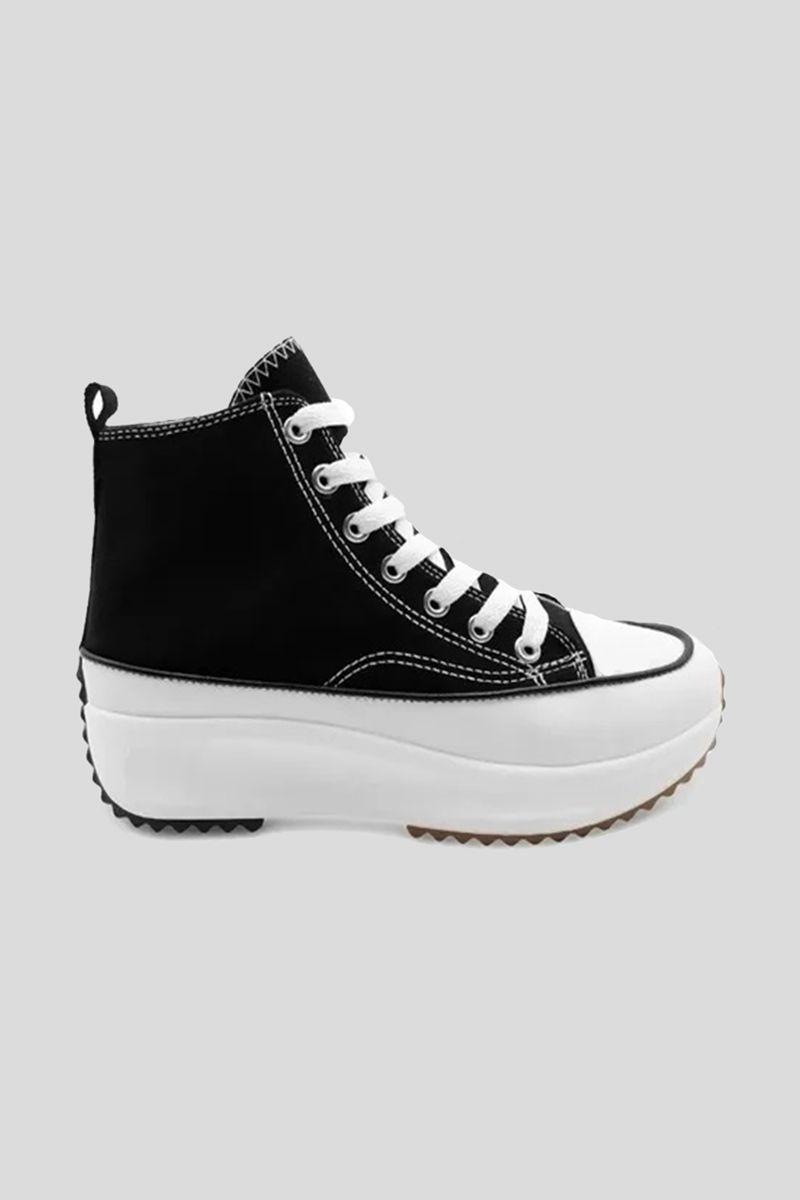 Zapatilla Urbana de lona con Plataforma-0
