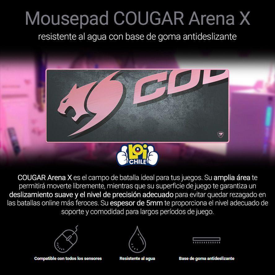 Mousepad Gamer Cougar Arena x Rosa Goma Antideslizante-1