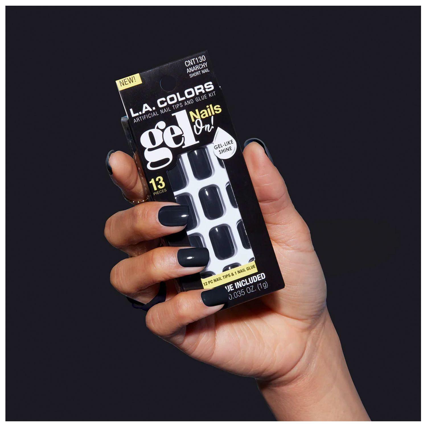 Set de Uñas Gel Press On "Anarchy" L.A Colors-2