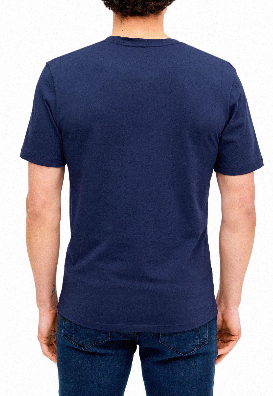 Polera algodón pima azul-1