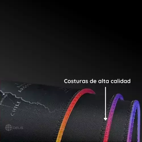 Mouse Pad Alfombrilla Antideslizante Luz Led Rgb Gamer-4