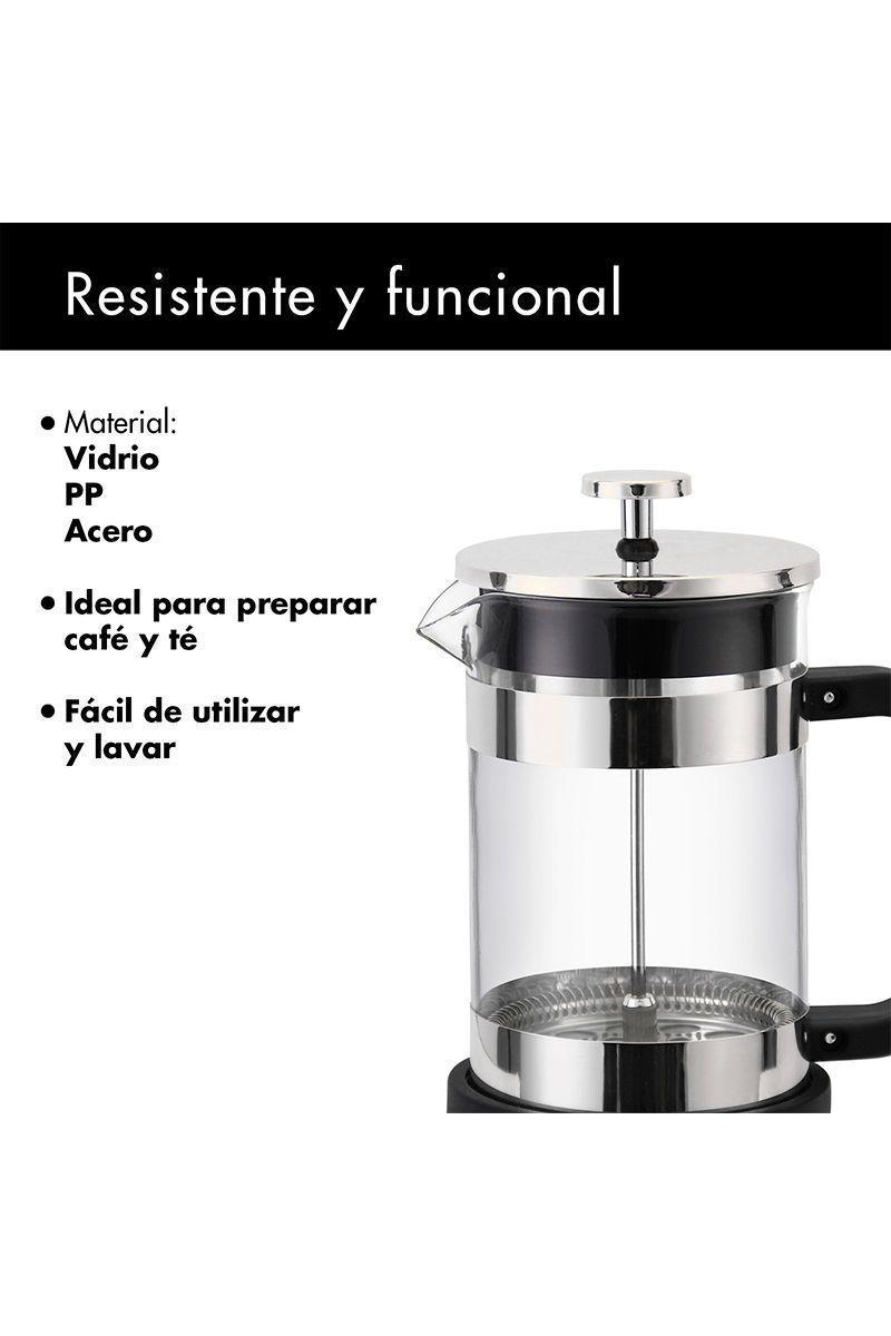 Cafetera Prensa Francesa 800ml Gris-3