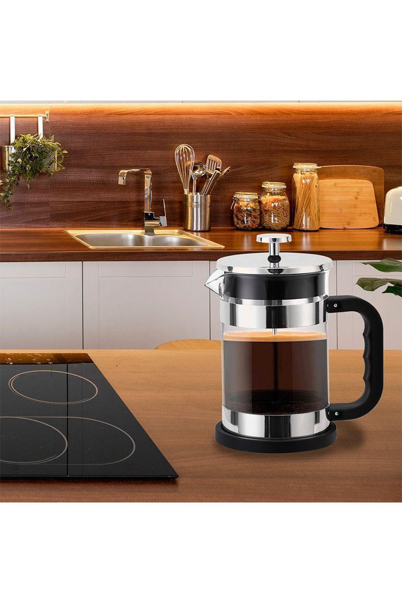 Cafetera Prensa Francesa 800ml Gris-5