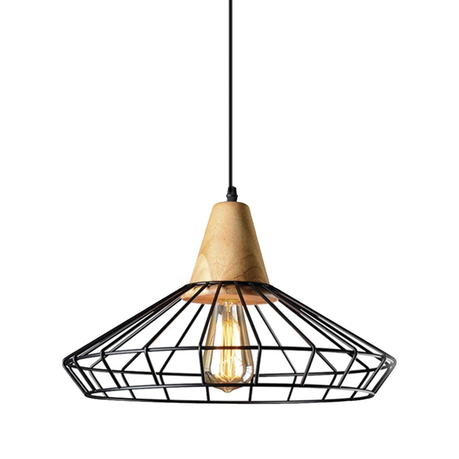 Lámpara Colgante Blix Metal Negro E-27-2