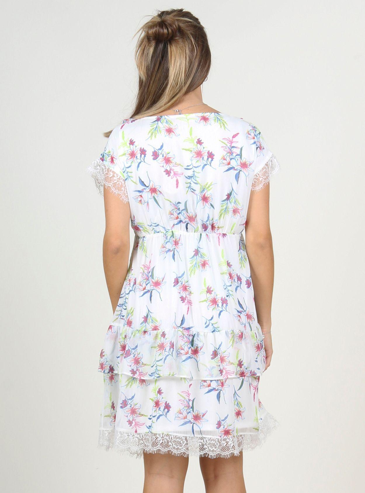 Vestido Blanco con flores lactancia-4