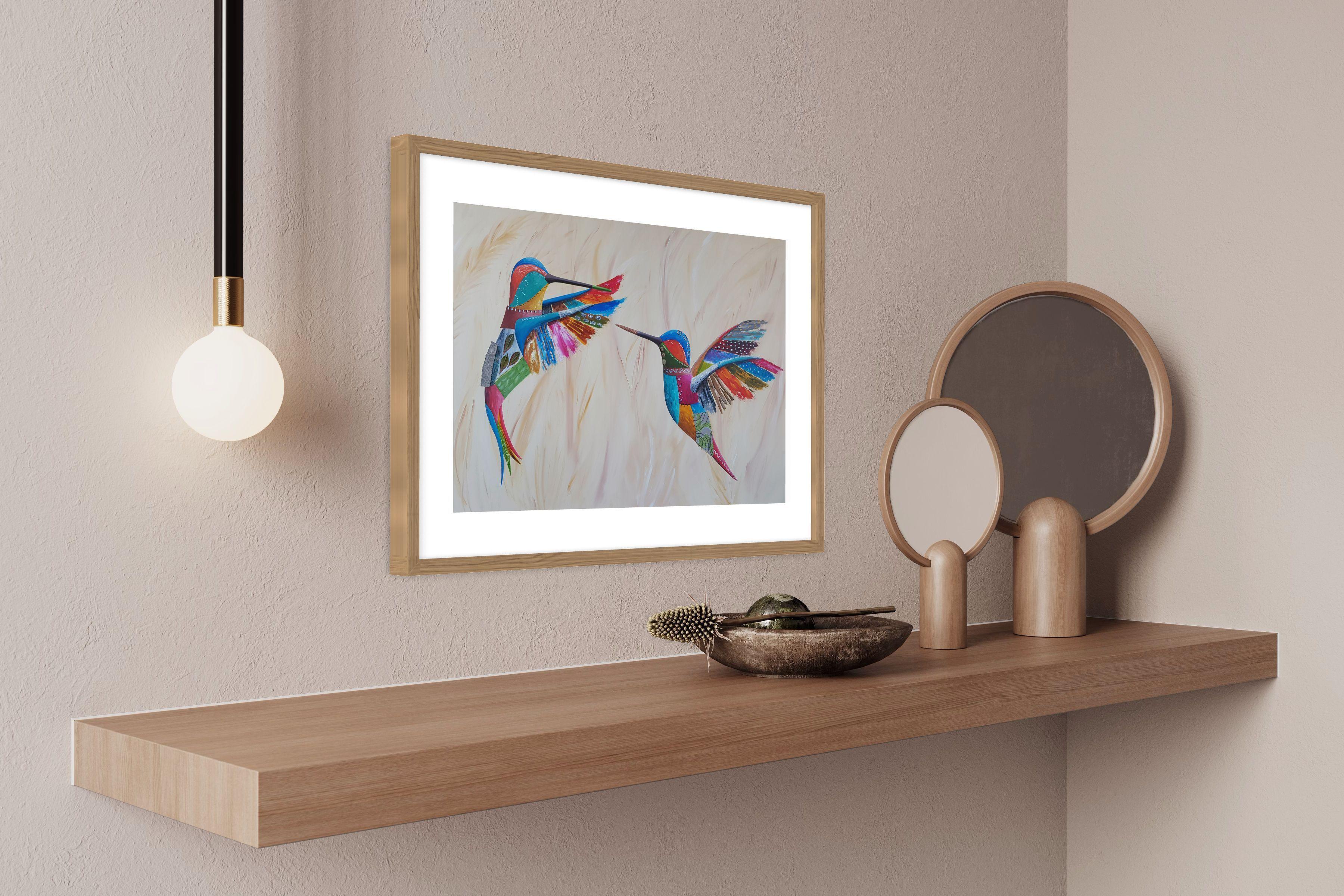 Cuadro: Dulce encuentro / 50 x 70 con paspartú-2