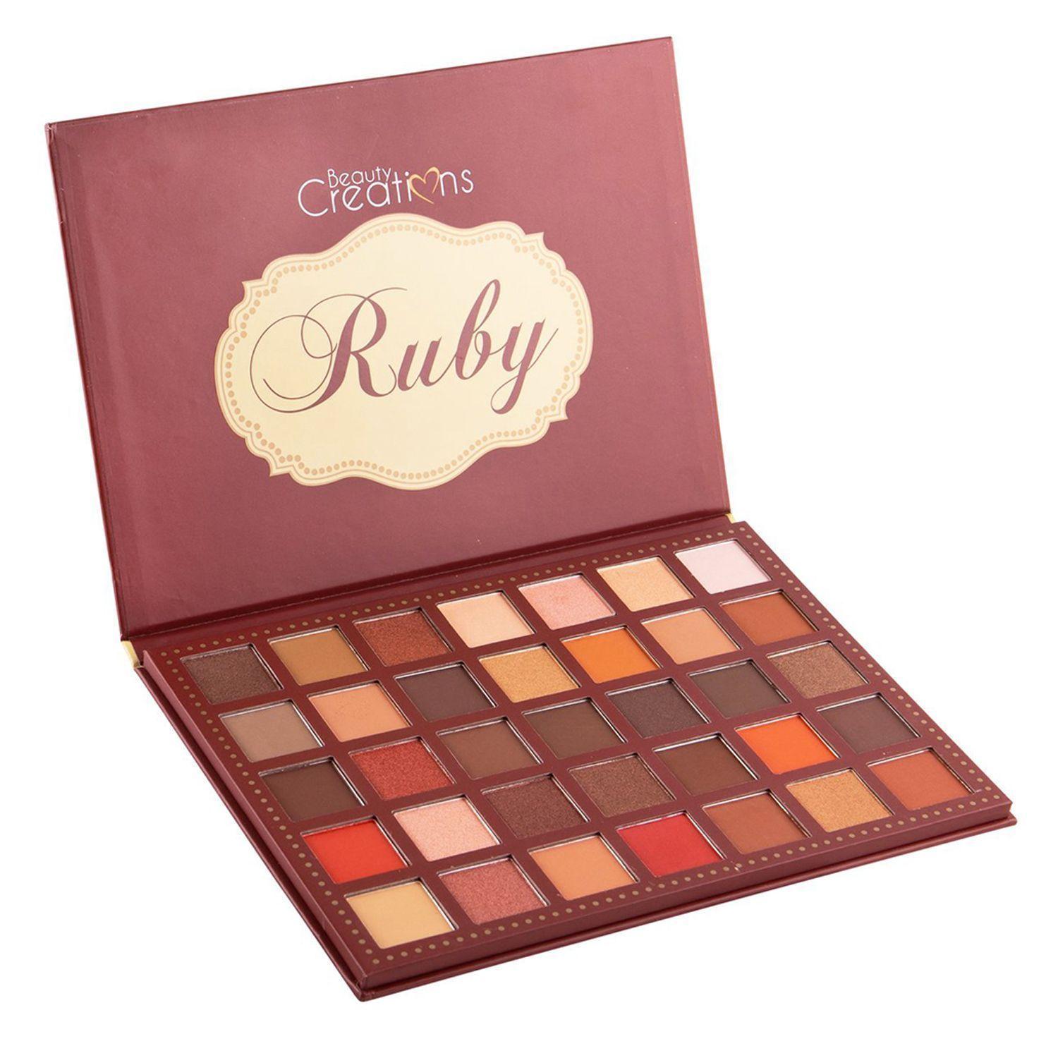 Pack Paleta De Sombra "Ruby"+ Set 24 Brochas Pastel Marshmallow de Beauty Creations-2