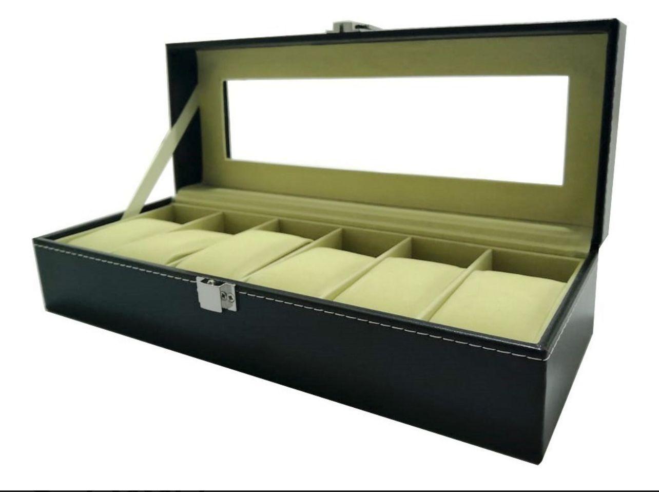 Caja De Relojes Organizador Para 6 Unidades-0