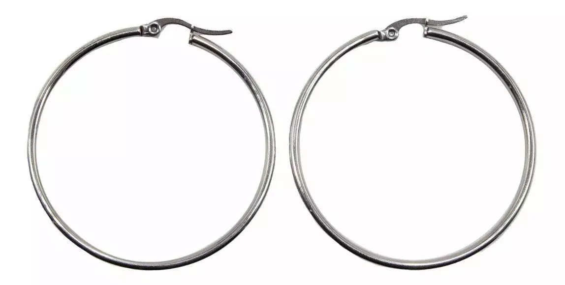 Aros Argolla Acero Quirurgico ,varias Medidas Pack 5 Pares-0