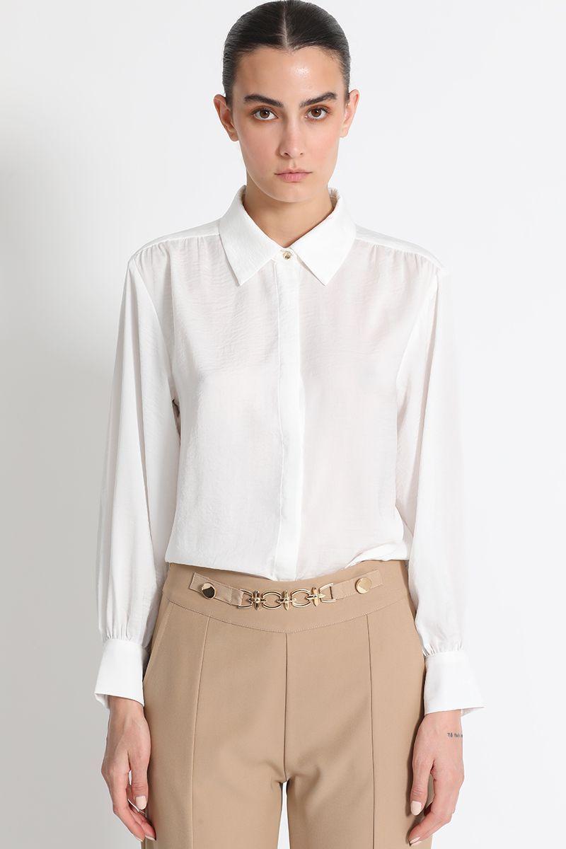 Blusa Camisera Básica Crudo Liola-3