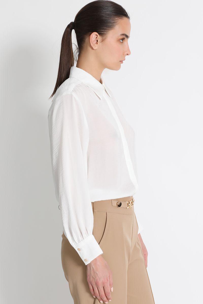 Blusa Camisera Básica Crudo Liola-2