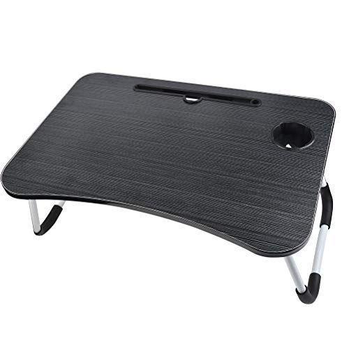 Mesa Cama Pegable Para Notebook Con Bandeja negra-0