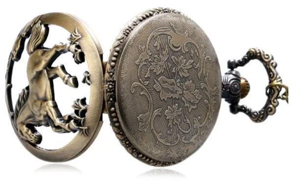 Reloj De Bolsillo Crazy Horse Con Cadena Quartz Ak55-2