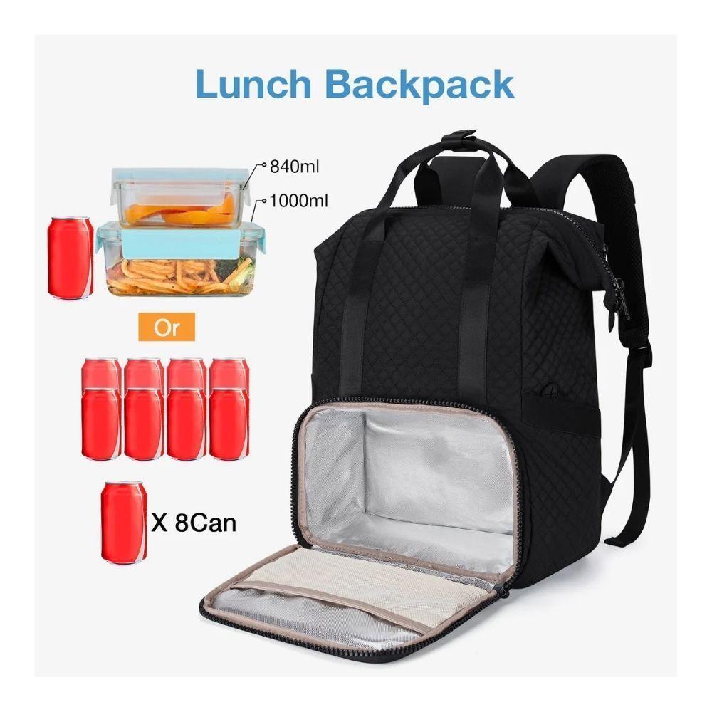 Bagsmart - Mochila con Lonchera Integrada Bonchemin para 15.6" - Negro-4