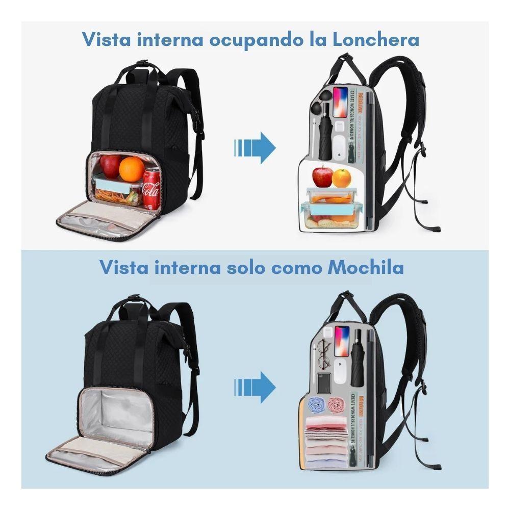 Bagsmart - Mochila con Lonchera Integrada Bonchemin para 15.6" - Negro-6