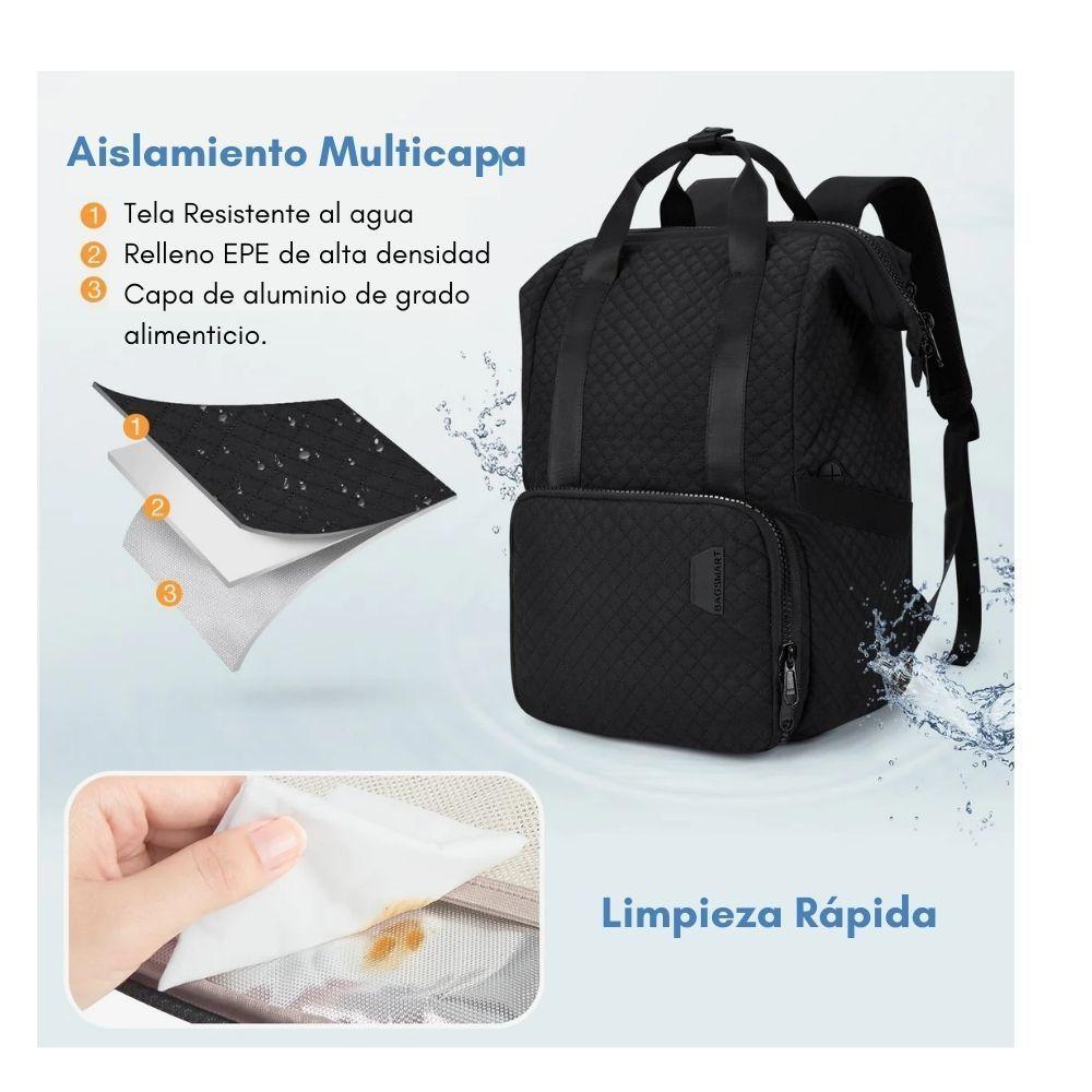 Bagsmart - Mochila con Lonchera Integrada Bonchemin para 15.6" - Negro-5