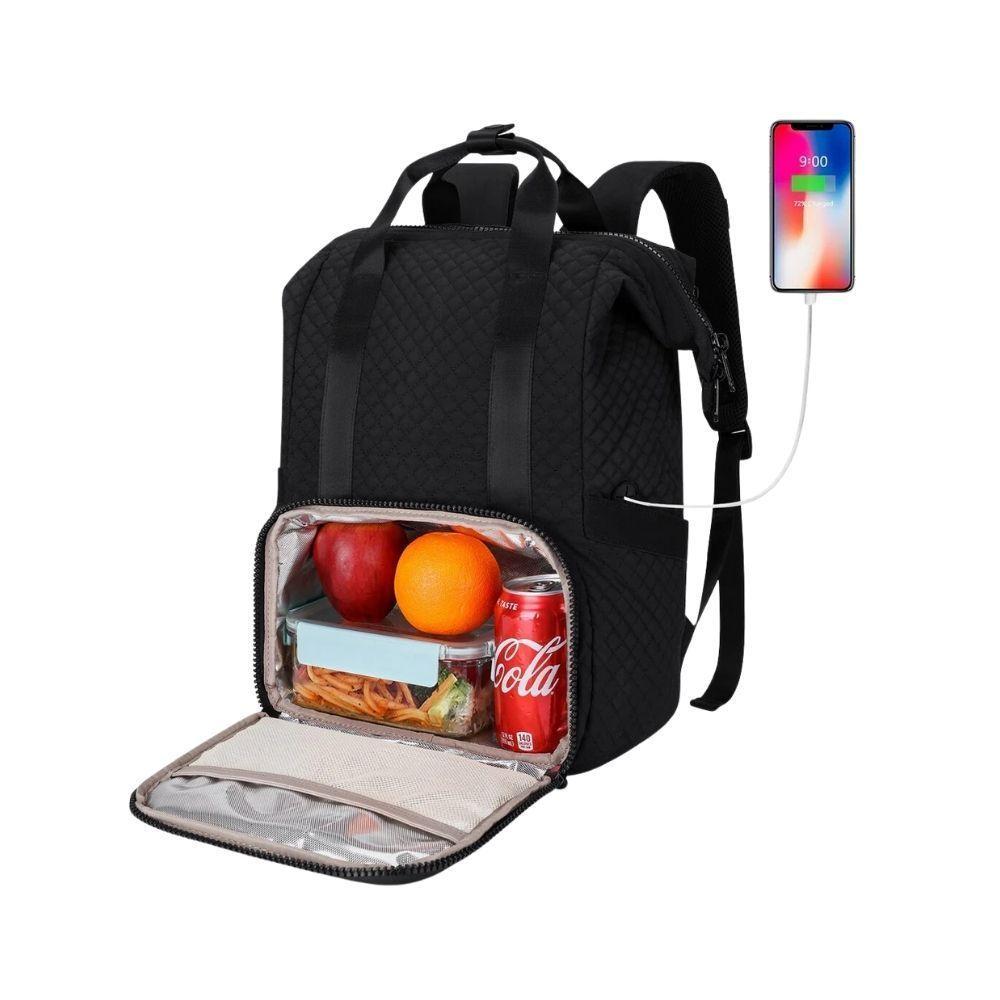 Bagsmart - Mochila con Lonchera Integrada Bonchemin para 15.6" - Negro-3