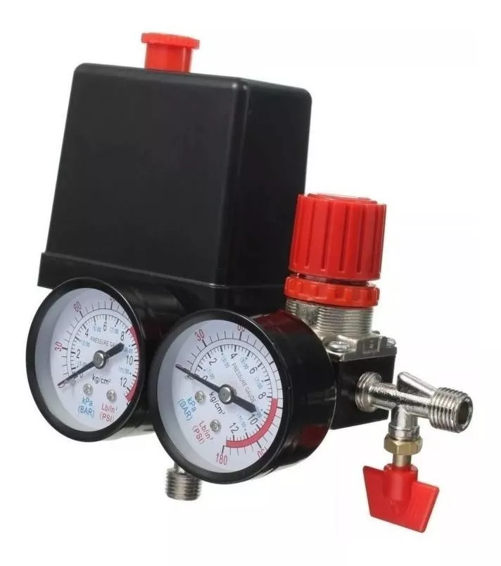 Compresor Aire Válvula Presión 180psi Interruptor Regulador-0