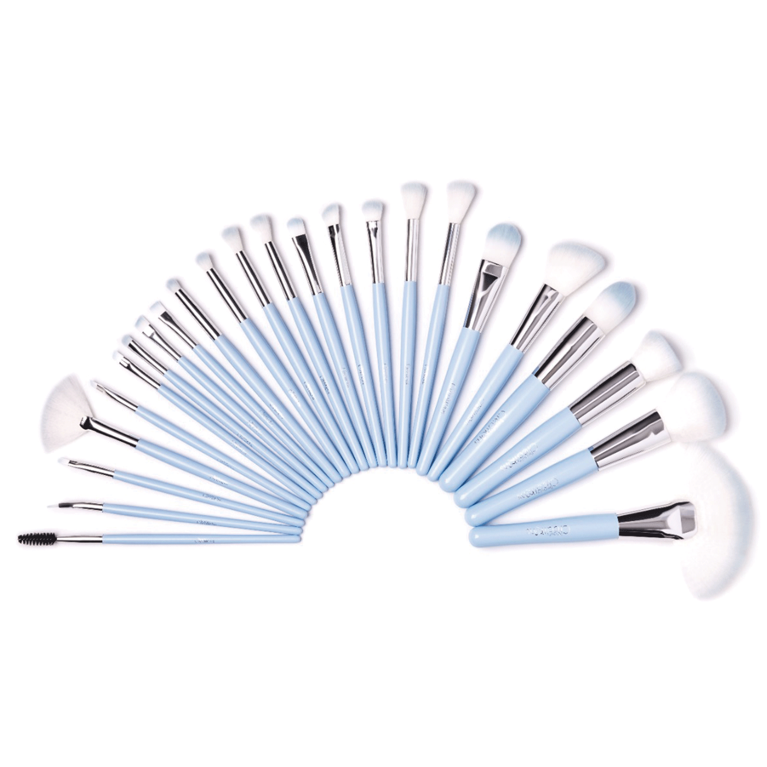 Pack Brocha Estilo Sirena Malú + Set 24 Brochas Pastel Bubble Gun de Beauty Creations-4