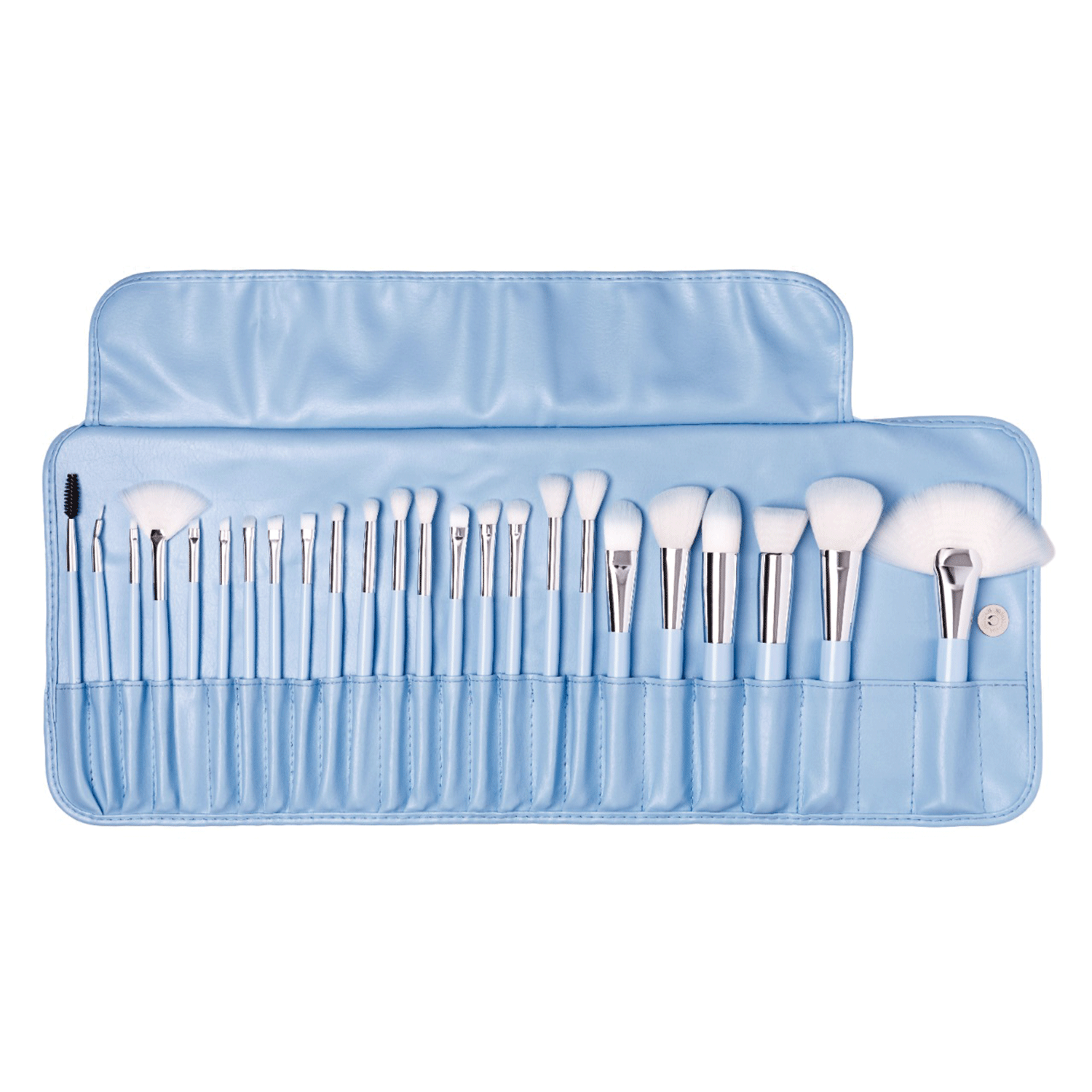 Pack Brocha Estilo Sirena Malú + Set 24 Brochas Pastel Bubble Gun de Beauty Creations-5