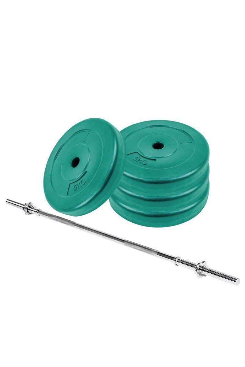 Pack Pesas Barra Recta 1,5m + 20 Kg Discos  Color-0