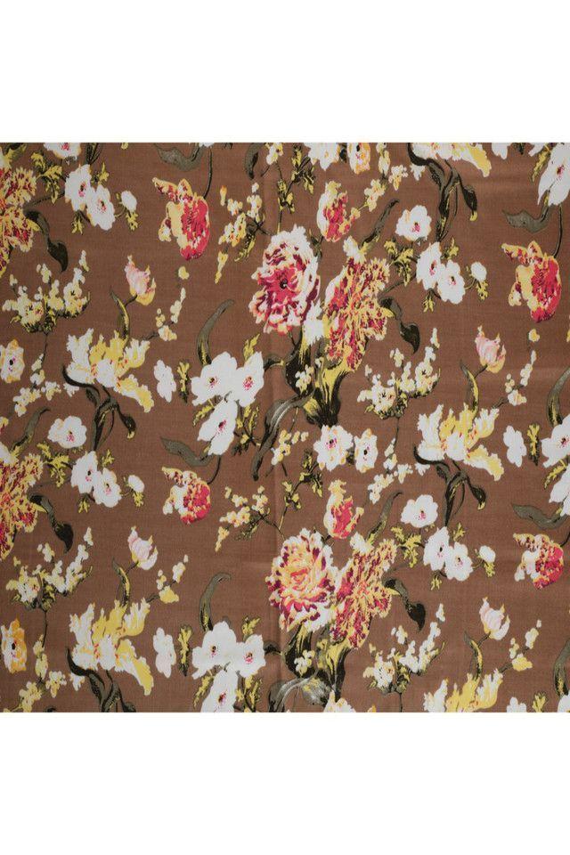 Pañuelo Flowers Marrón i-D-1