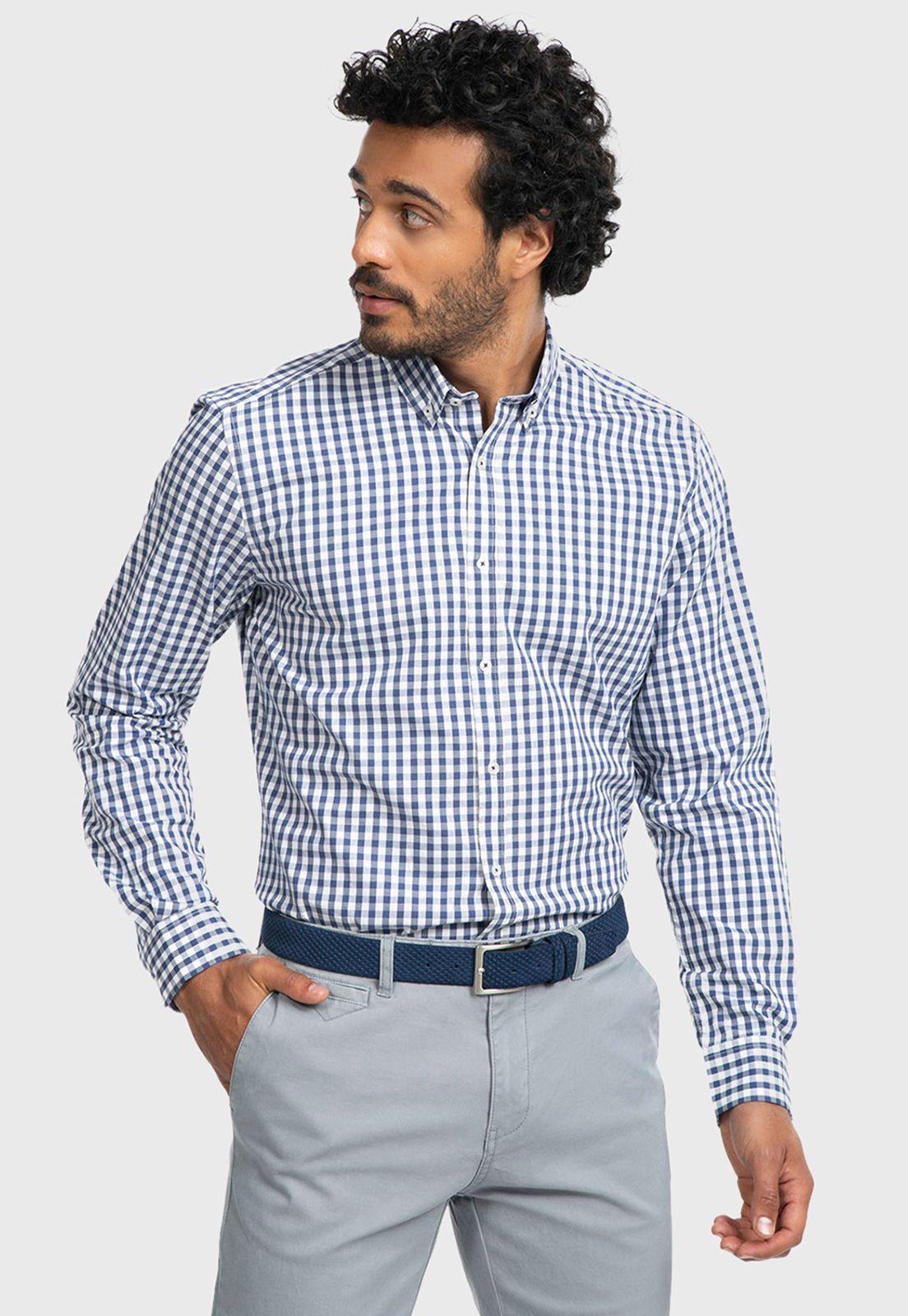 Camisa Casual Oxford A Cuadros-0