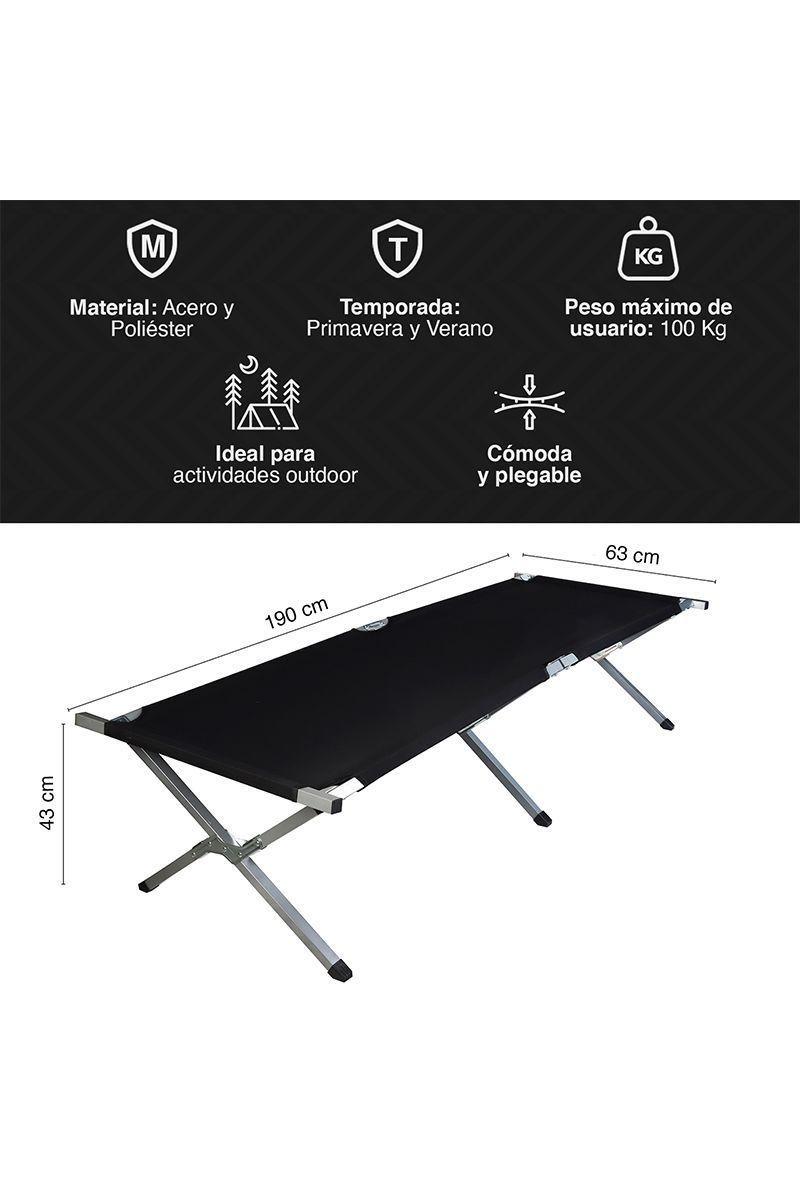 Cama de Camping Negro-2